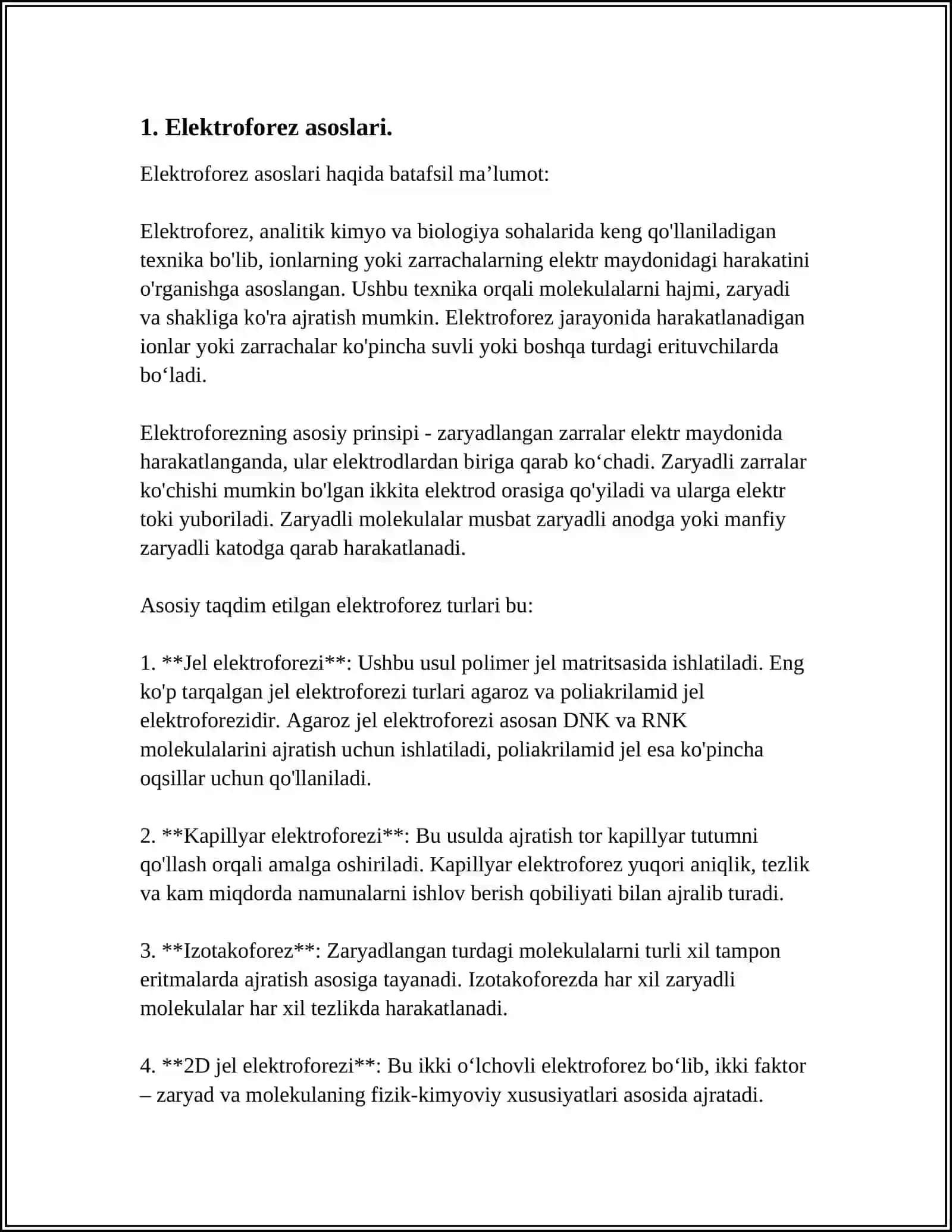 ZAHARLI MODDALARNING TAHLILIDA ELEKTROFOREZ USULINI QOʻLLASH 3