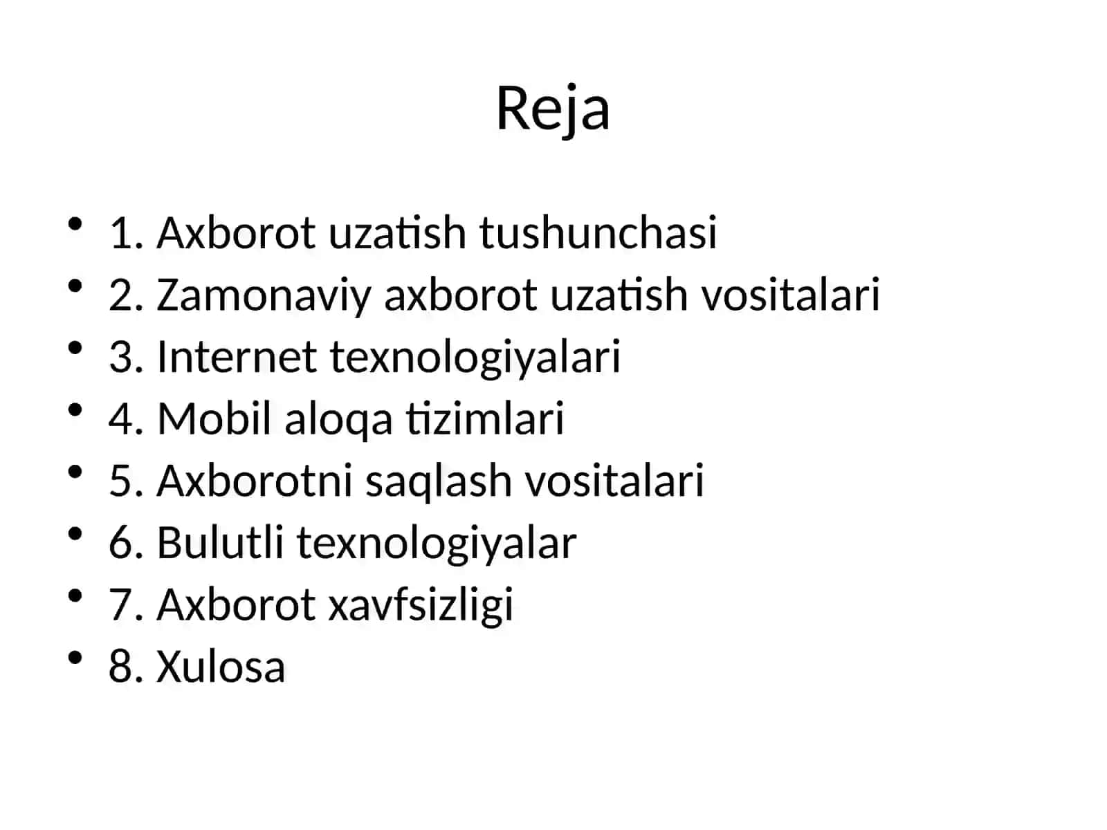 Shahrisabz oziq ovqat muhandisligi DOʻET yoʻnalishi 709- Yoʻldosheva Maftunaning Qishloq xoʻjaligidagi axborot kommunikatsiya texnologiyalari fanidan tagʻdimot ishisi 3