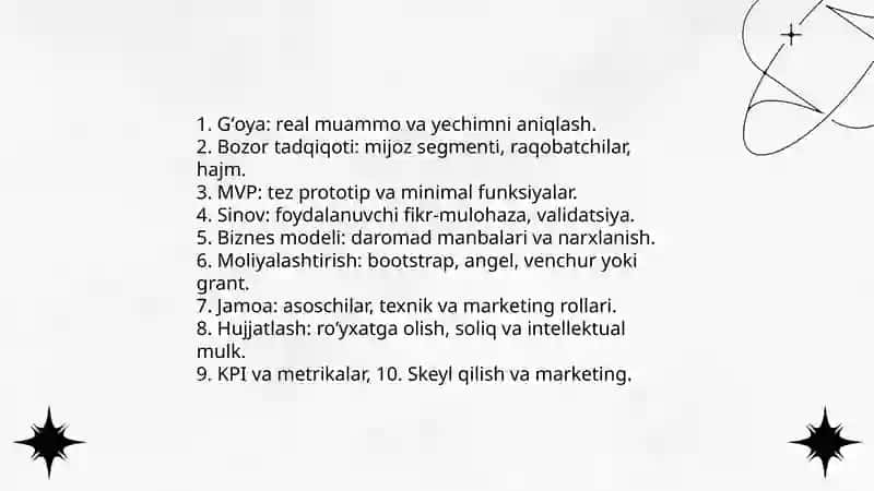 Tadbirkorlik va biznes gʻoyalar 3