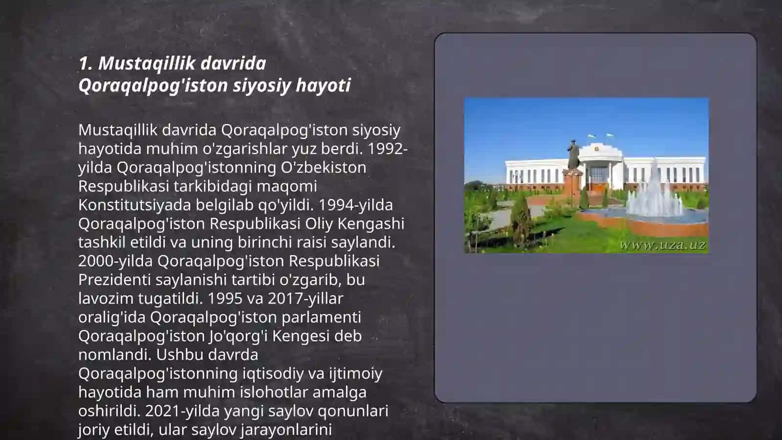 Mustaqillik yillarida Qoraqalpog'iston Respublikasi 3