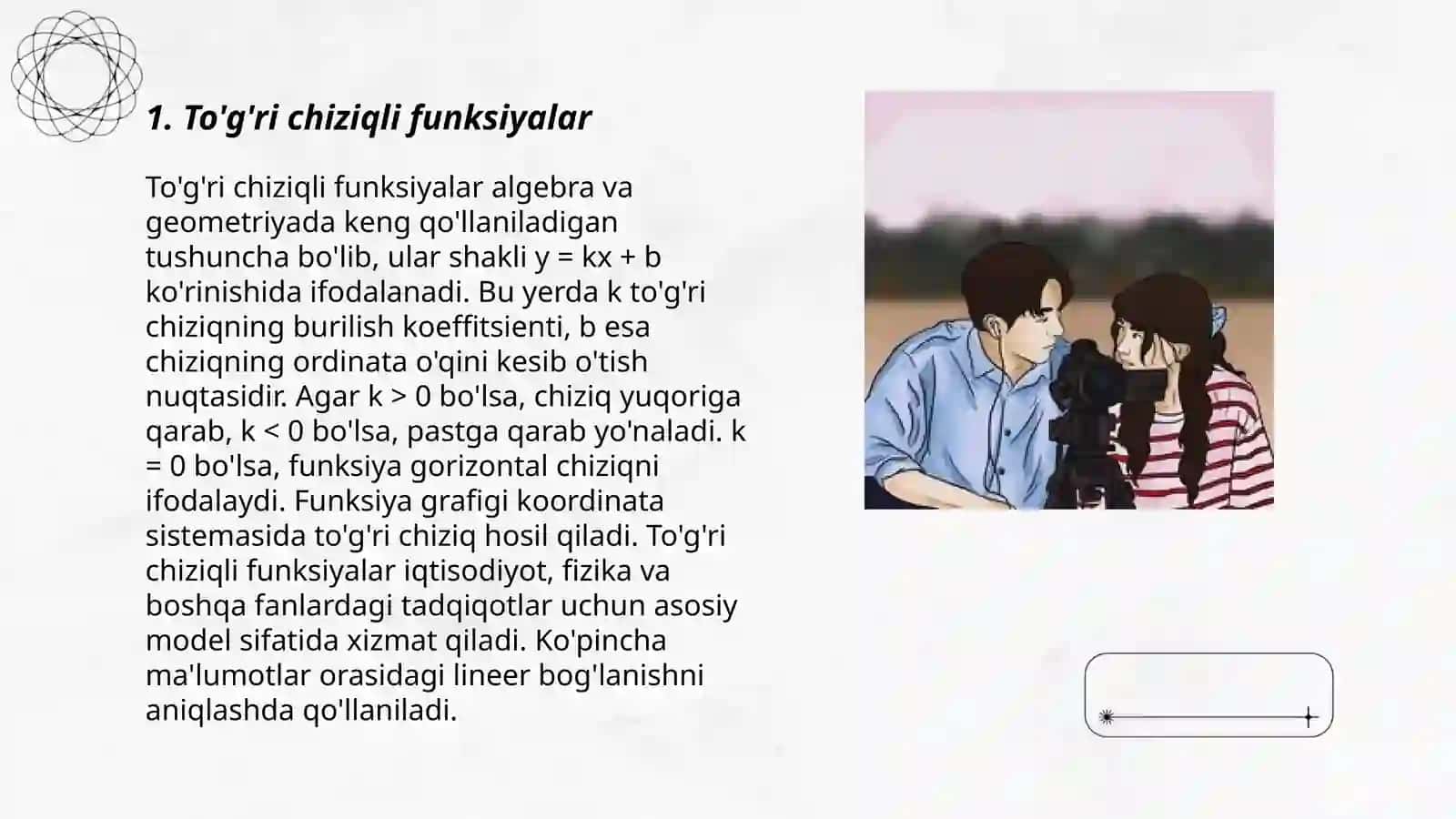 To'g'ri chiziqli funksiyalar 3