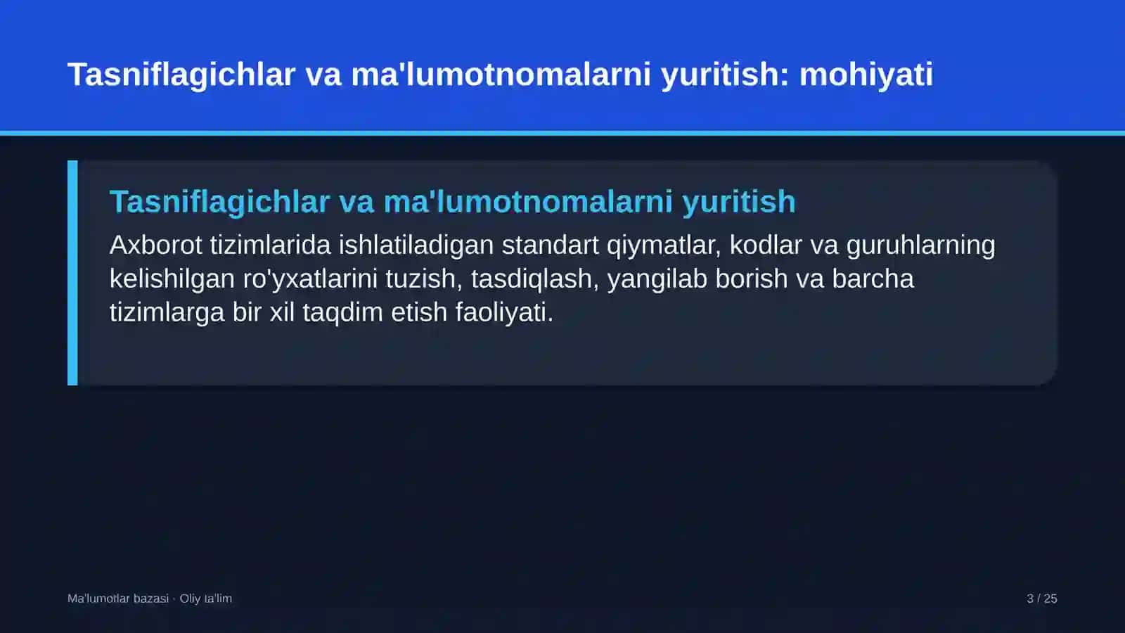 optika salonlarida tasniflagichlar va ma'lumotnomalarni yuritish 1021 3