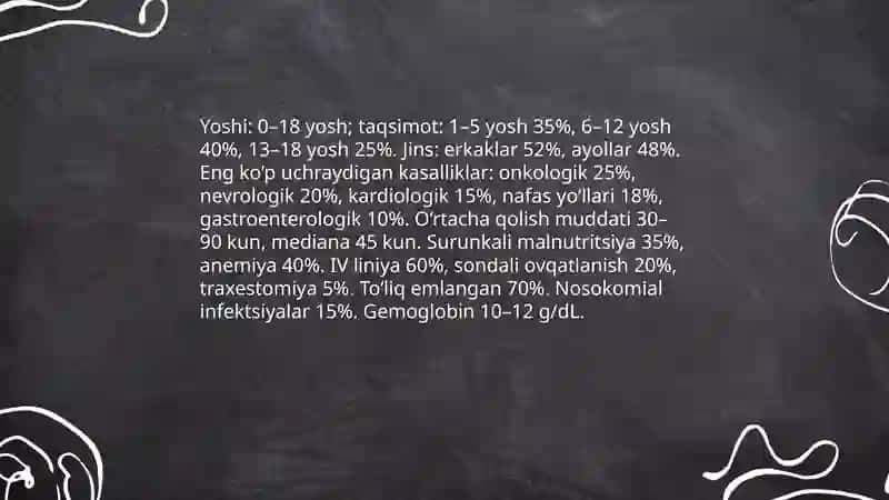 Shifoxonada uzoq muddat davolanayotgan bolalar tavsifi 3