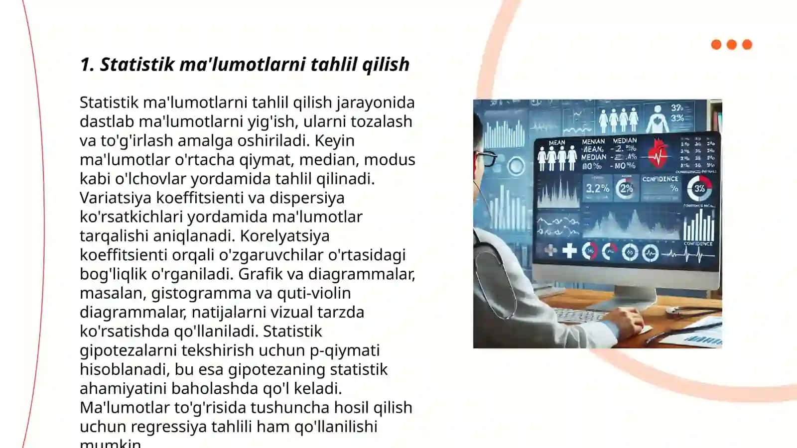 O'rtacha miqdorlar turlari hisoblash usullari tibbiyotda qo'llanilishi 3