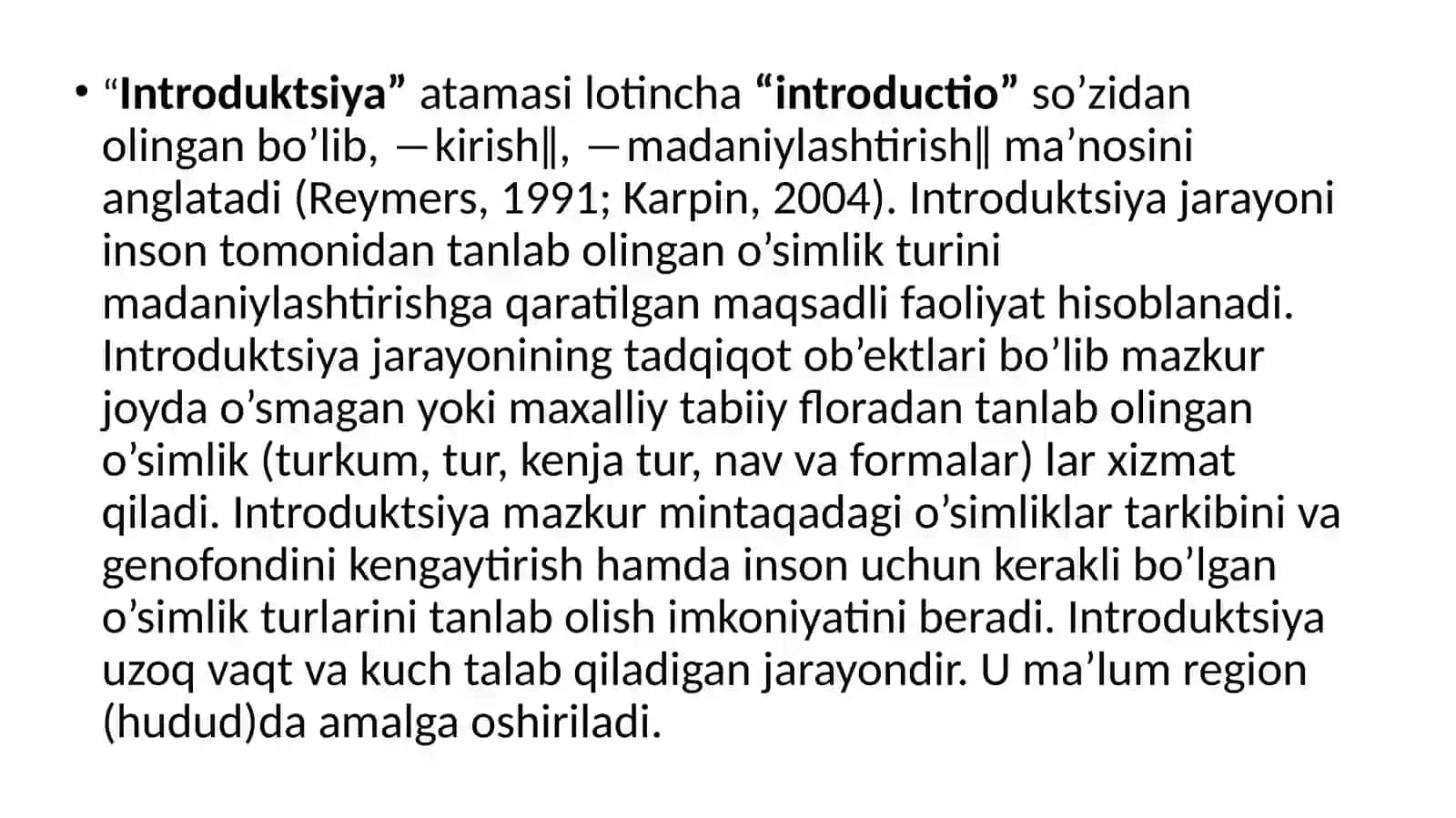 Introduktsiya fanidan maruza 3