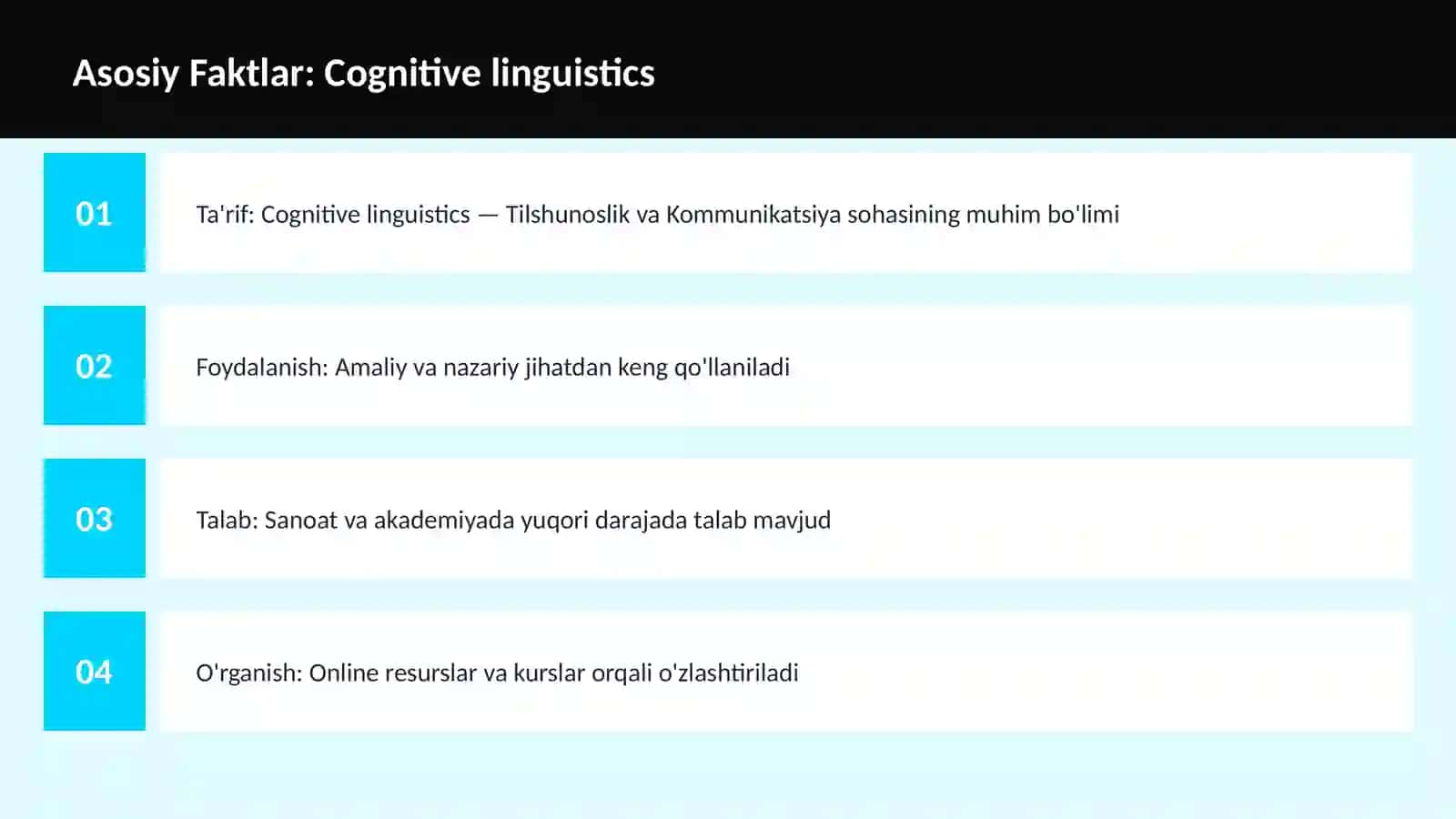Cognitive linguistics 3