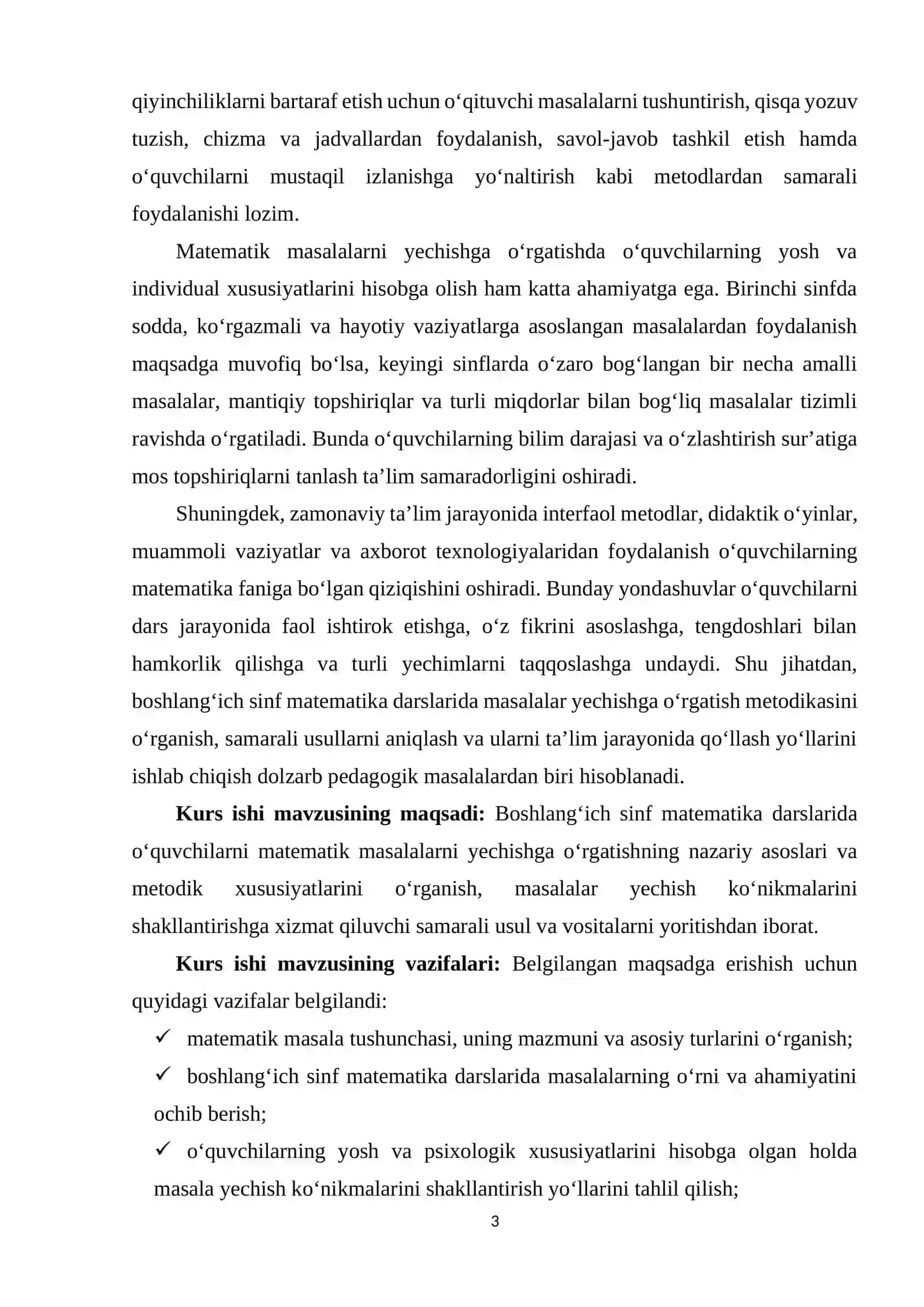 Boshlang‘ich sinf matematika darslarida masalalar yechishga o‘rgatish 3