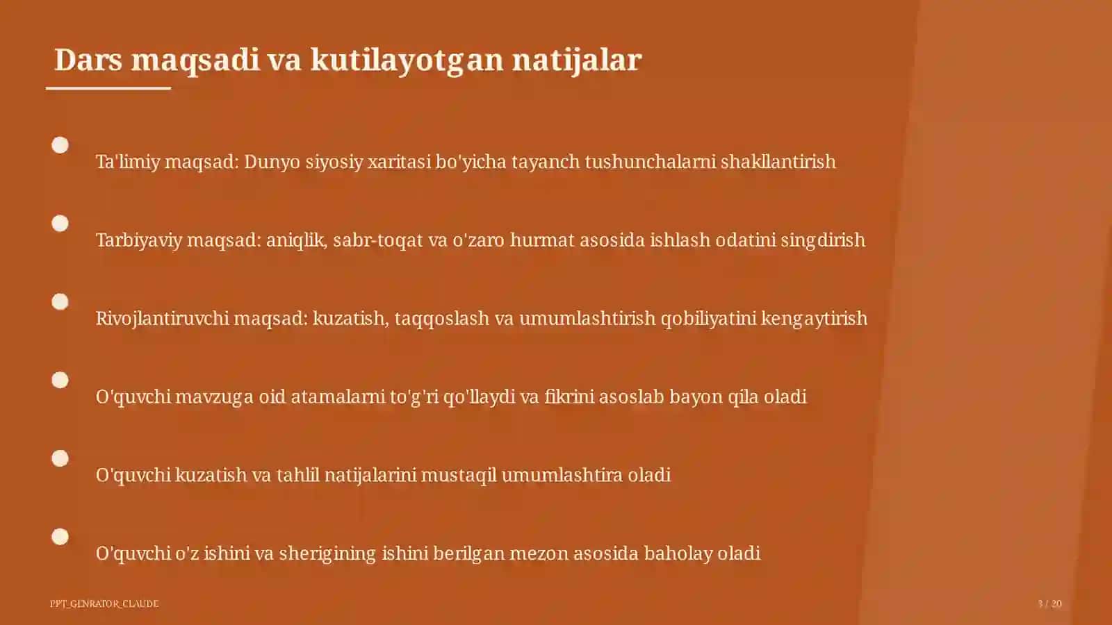Dunyo siyosiy xaritasi (10-sinf) 3