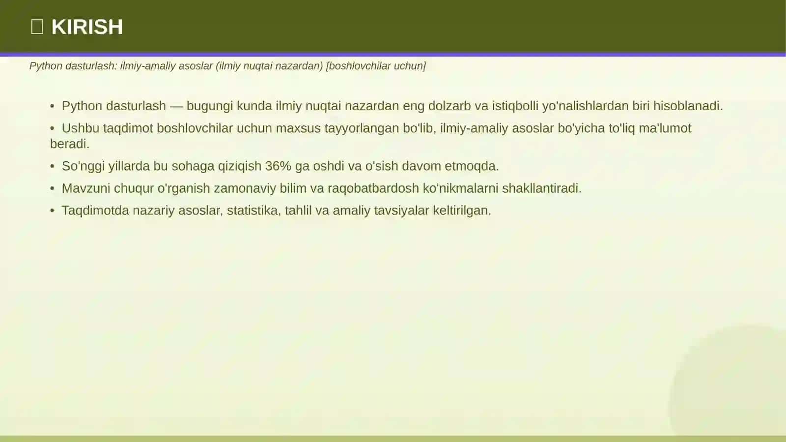 Python dasturlash: ilmiy-amaliy asoslar (ilmiy nuqtai nazardan) [boshlovchilar uchun] 3
