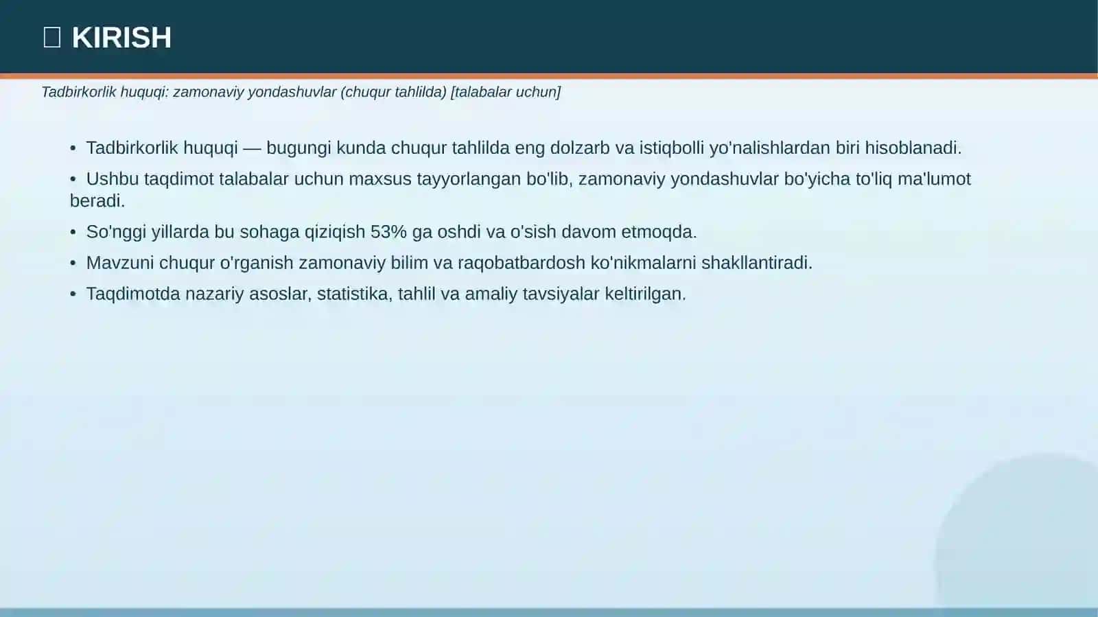 Tadbirkorlik Huquqi 3