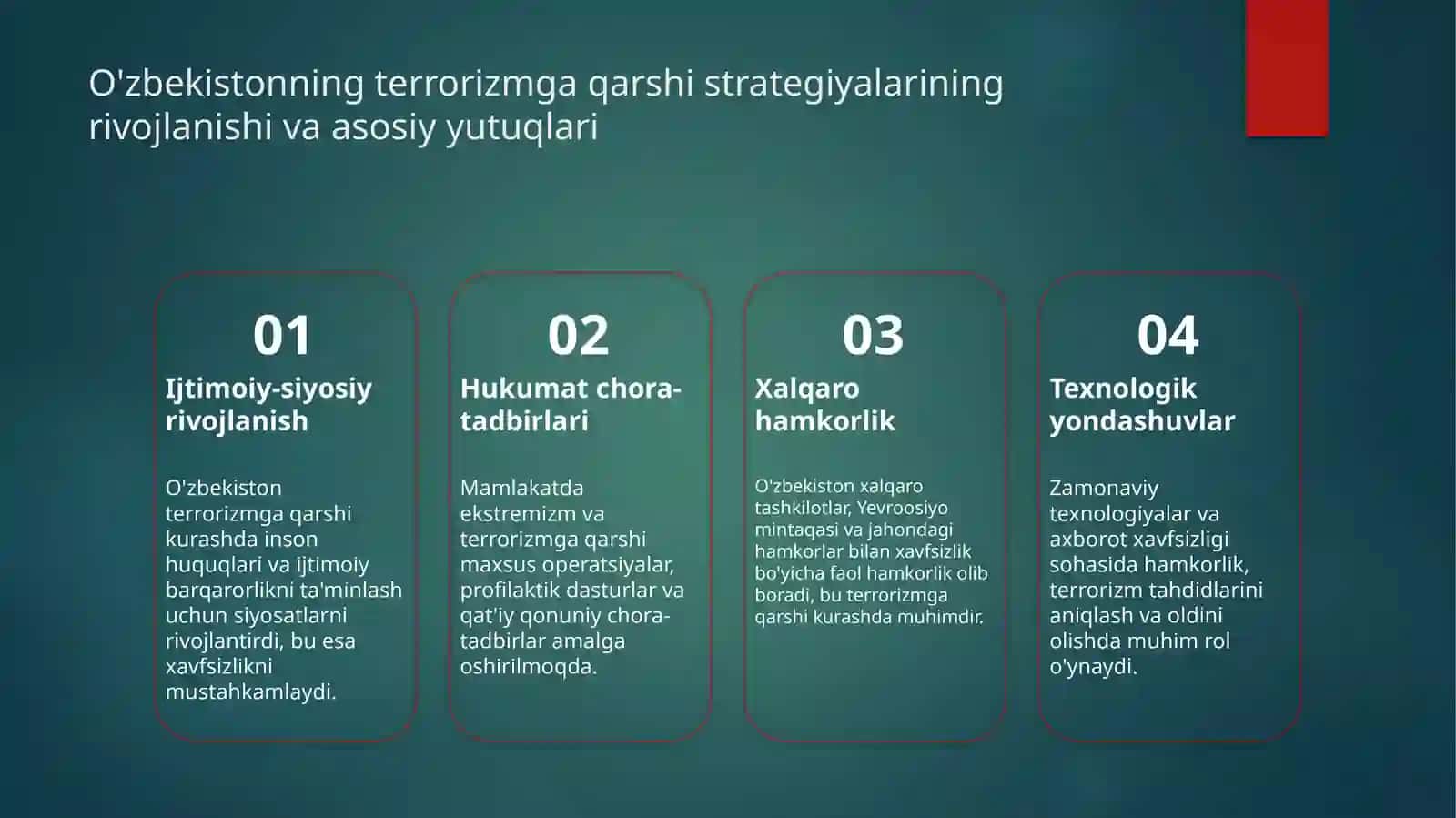 O'zbekistonning terorizmga qarshi kurashish tajribasi 3