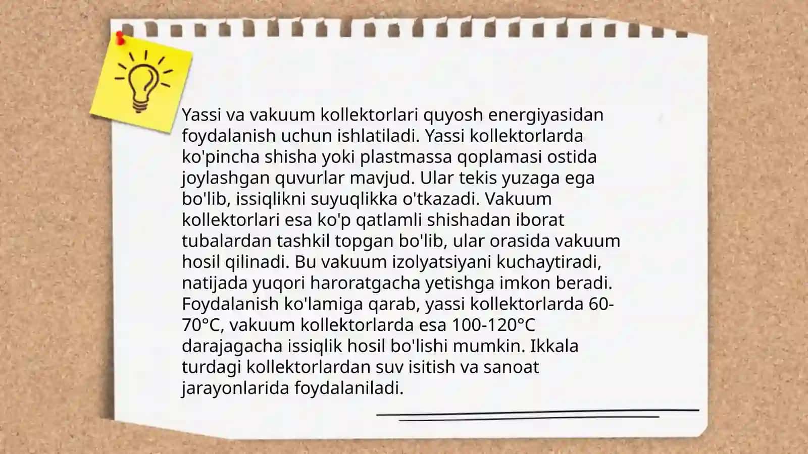 Yassi va vakuum trupkali kollektorlarga doir taqdimot 3