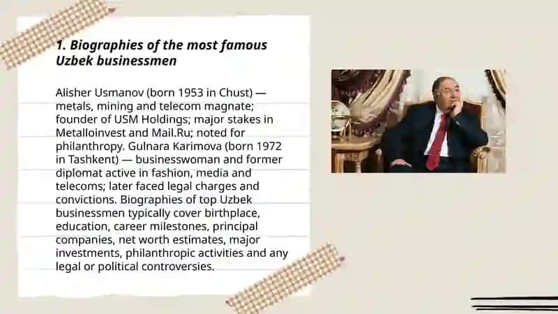 Biographies of Famous Uzbek Businessmen 3
