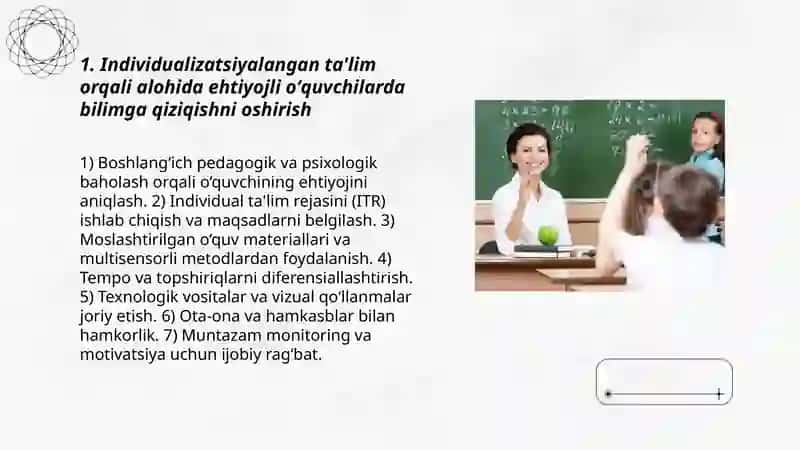 Individualizatsiyalangan ta'lim orqali alohida ehtiyojli oʻquvchilarda bilimga qiziqishni oshirish 3
