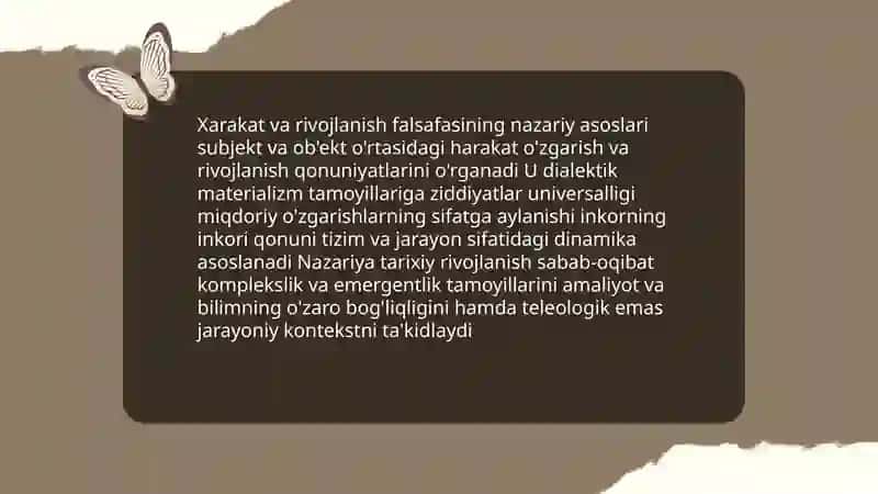 Xarakat va rivojlanish falsafasi 3
