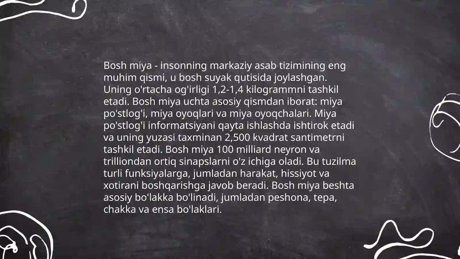Bosh miyaning va bosh miya katta yarmsharlarining tuzilishi 3
