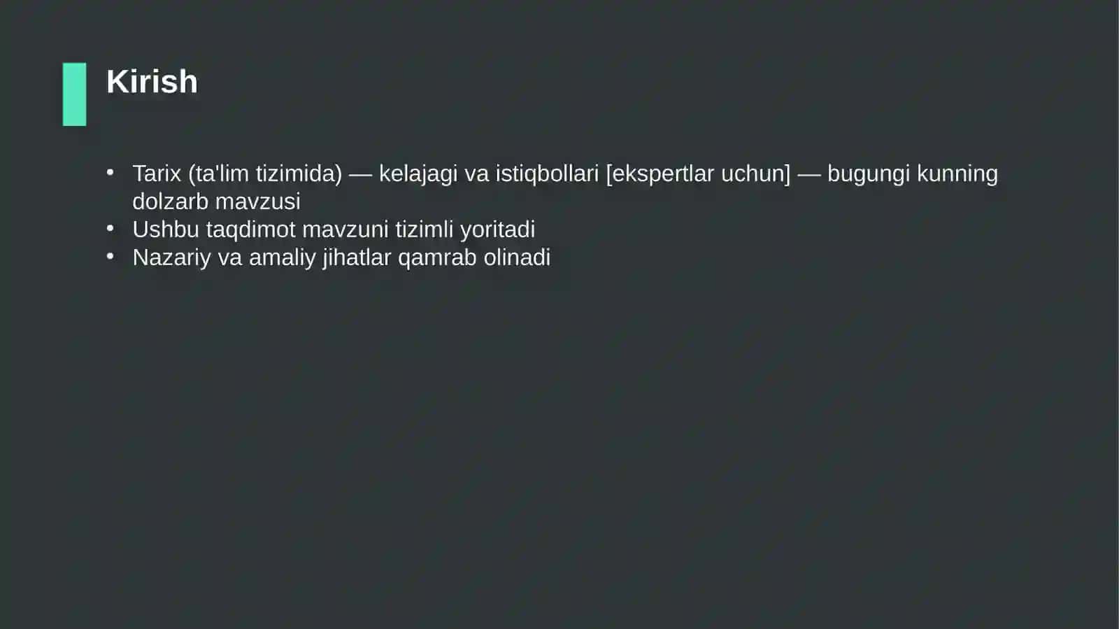 Tarix (ta'lim tizimida) — kelajagi va istiqbollari [ekspertlar uchun] 3