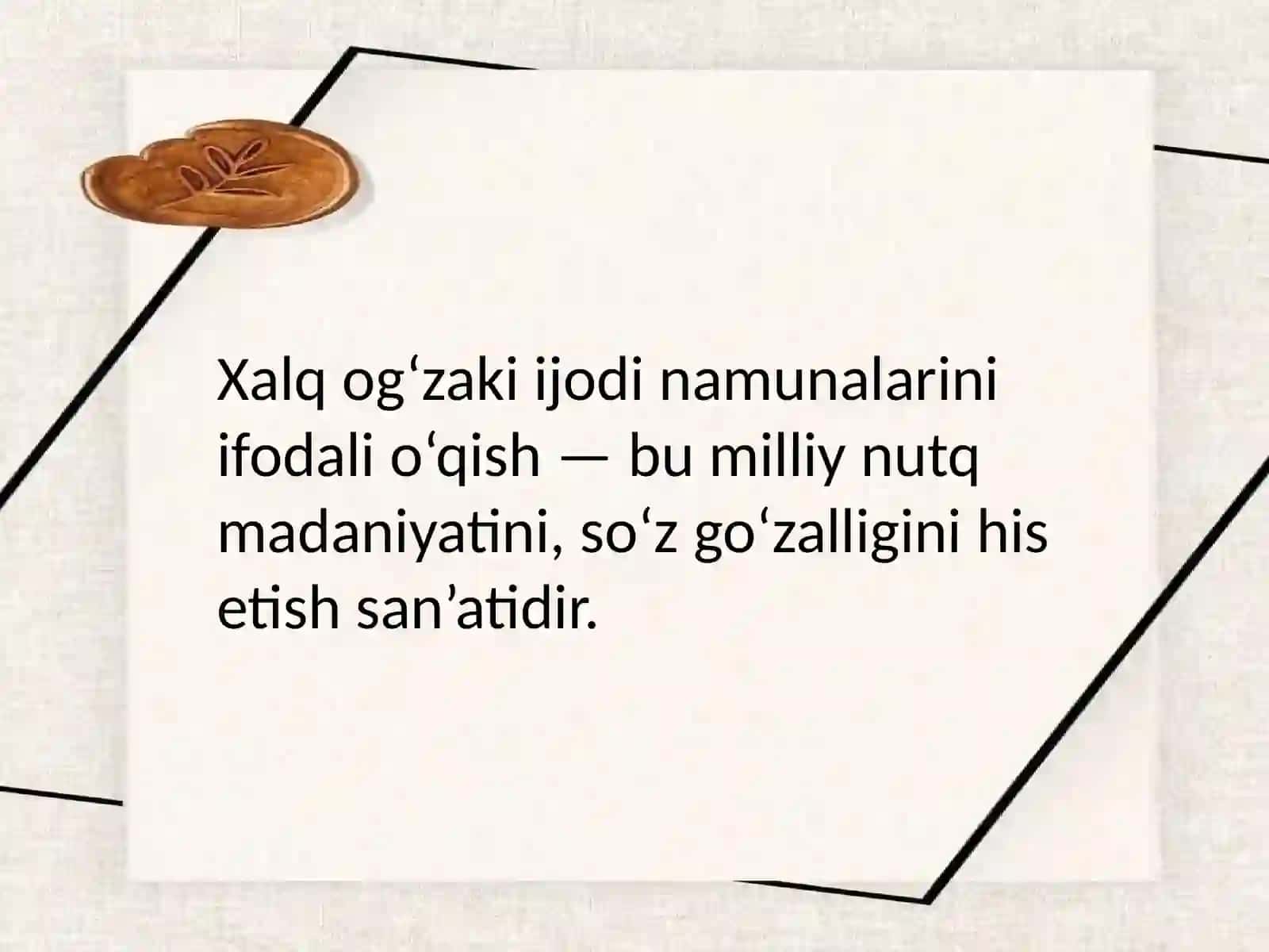 Ertak, masal, topishmoq, maqollarni ifodali o‘qishda ohangdorlik va ritm 3