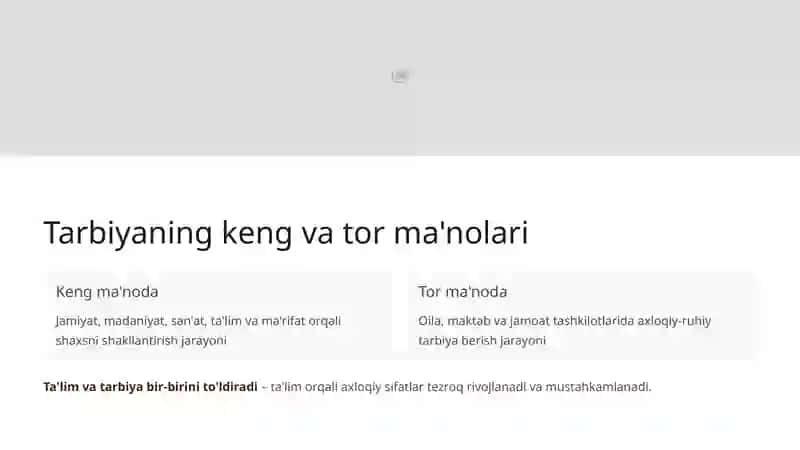 Tarbiya jarayonining mohiyati va mazmuni 3