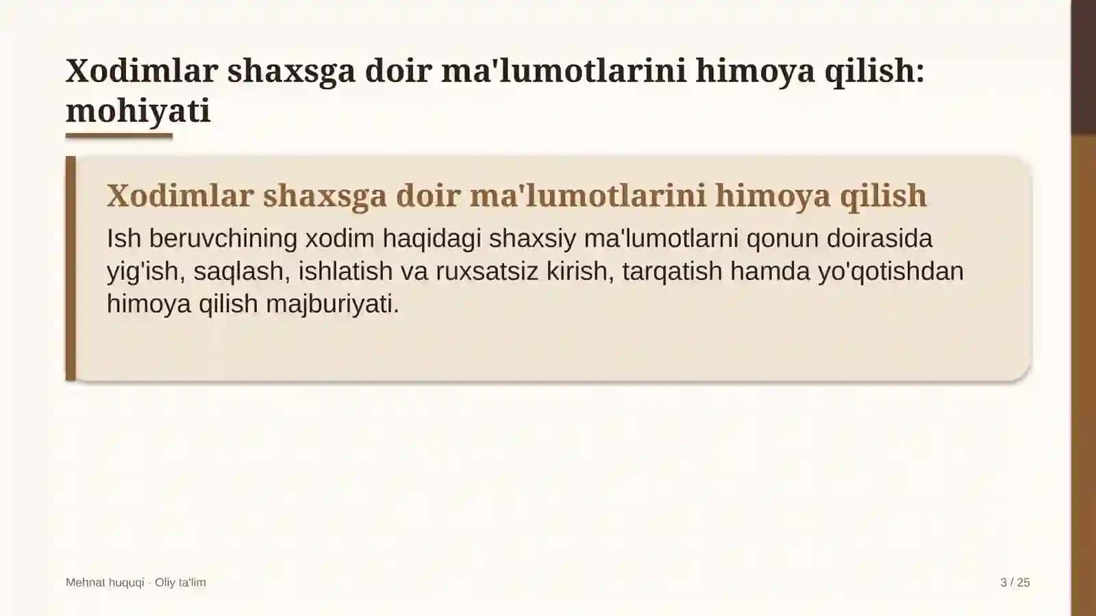 Koll-markazlarda xodimlarning shaxsga doir ma'lumotlarini himoya qilish 3