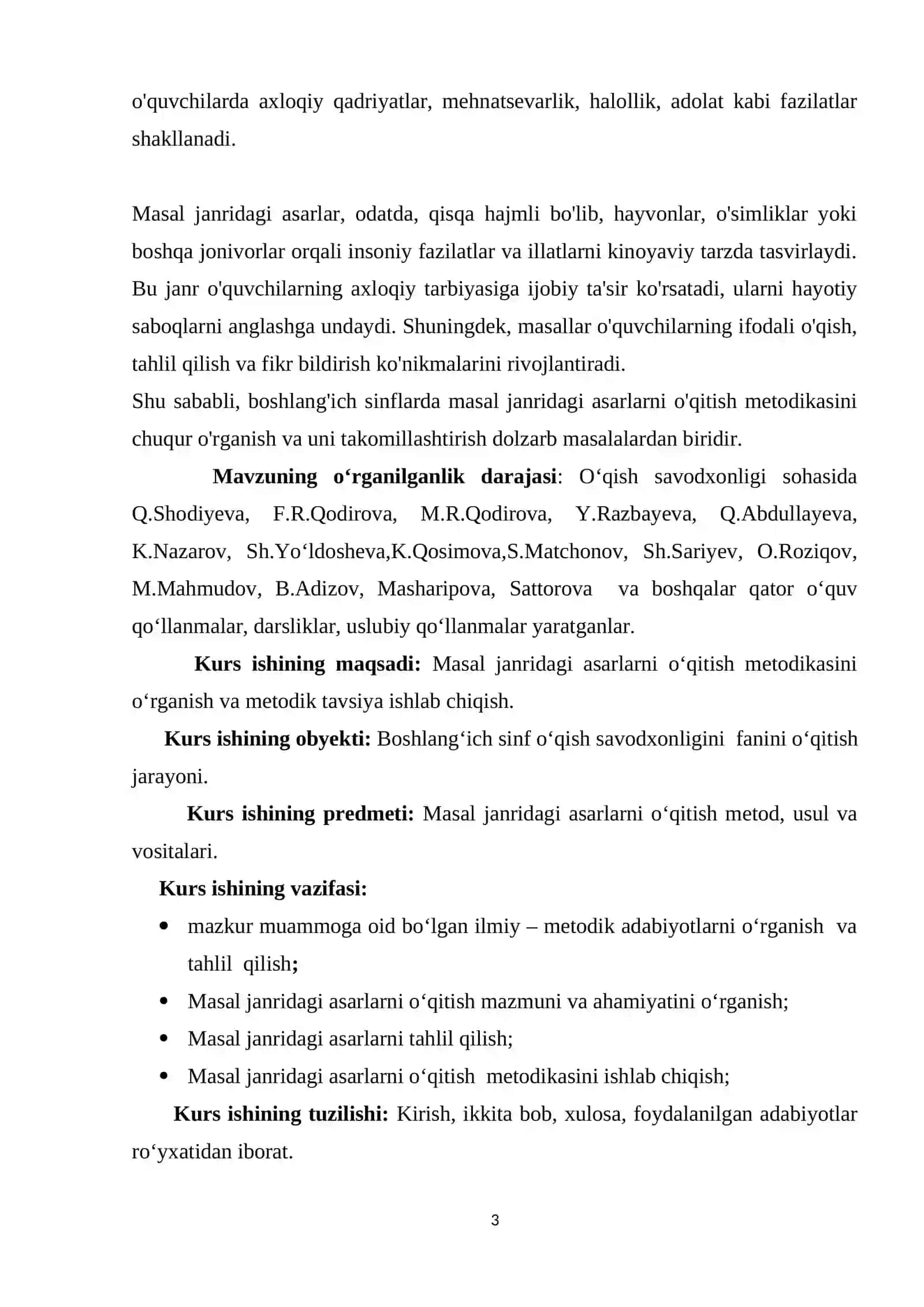 Masal janridagi asarlarni o'qitish metodikasi 3