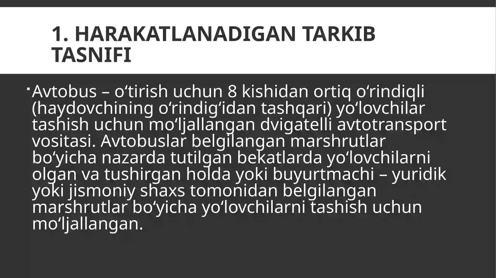 TURISTLARGA AVTOTRANSPORT VOSITALARIDA XIZMAT KO‘RSATISH 3