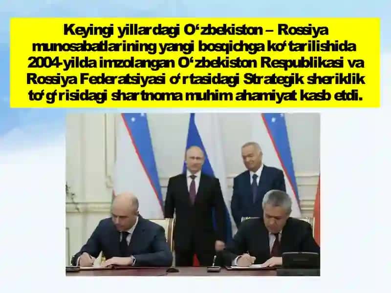 O‘zbekiston–Rossiya munosabatlari 3