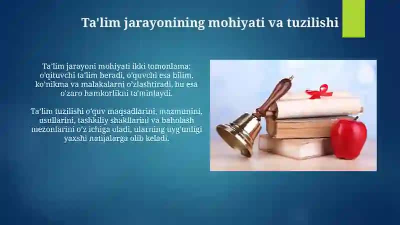 Taʼlim jarayonini qonuniyatlari va tamoyillari 3