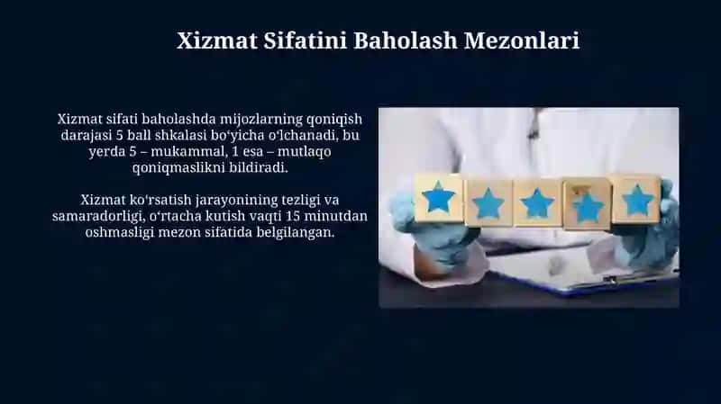 Xizmat Sifatini Baholash Mezonlari 3