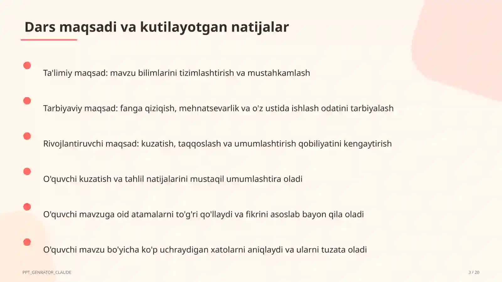 O'zbekiston Respublikasi Konstitutsiyasi: asosiy tamoyillar (9-sinf) 3