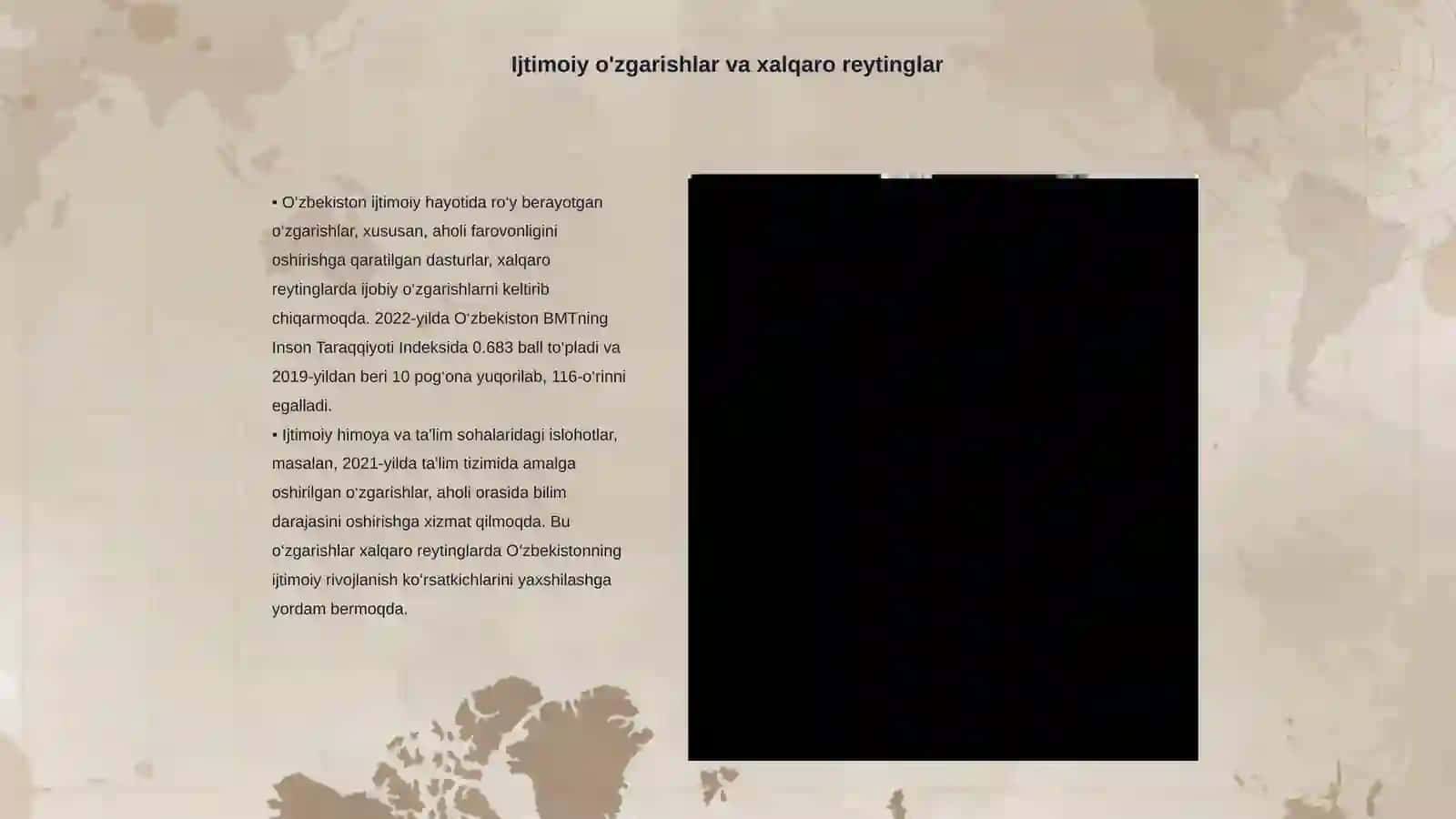 O‘zbekiston ijtimoiy-siyosiy, iqtisodiy va madaniy hayotidagi o'zgarishlar 3