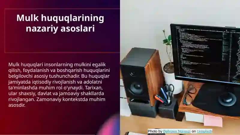 Mulk huquqlari nazariyasi va mulkchilik shakilarni rivojlantrish 3