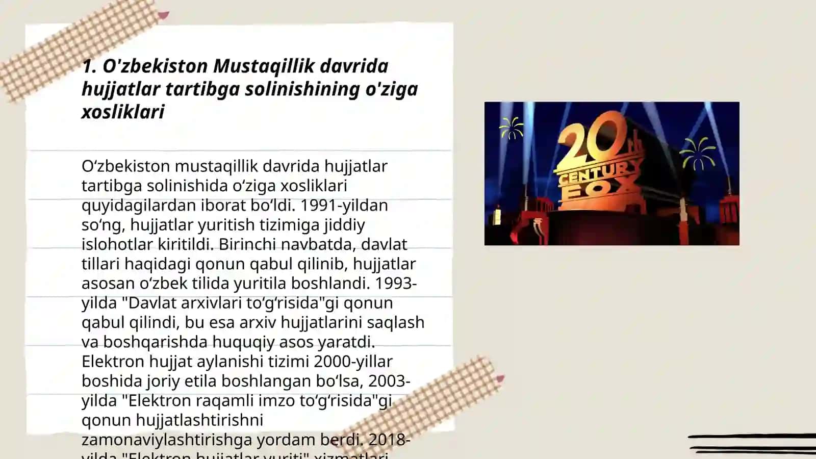 Mustaqillik davrida rasmiy-idoraviy ish uslubida roʻy bergan oʻzgarishlar 3