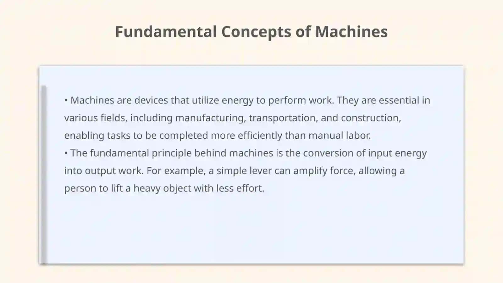 Fundamental Concepts of Machines and Processes 3
