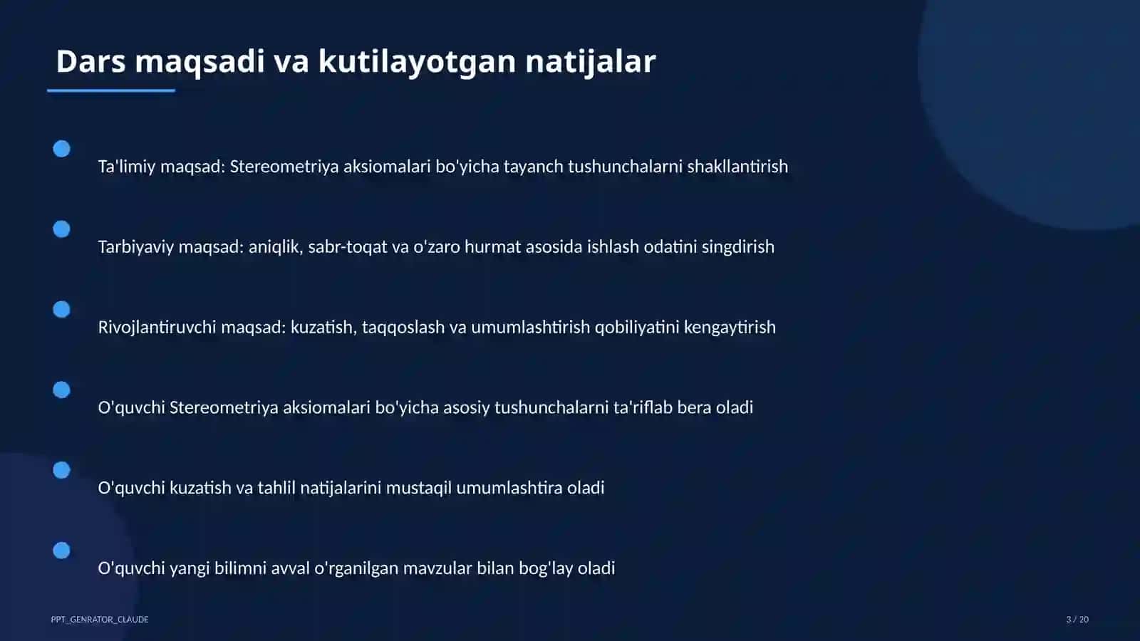 Stereometriya aksiomalari (10-sinf) 3