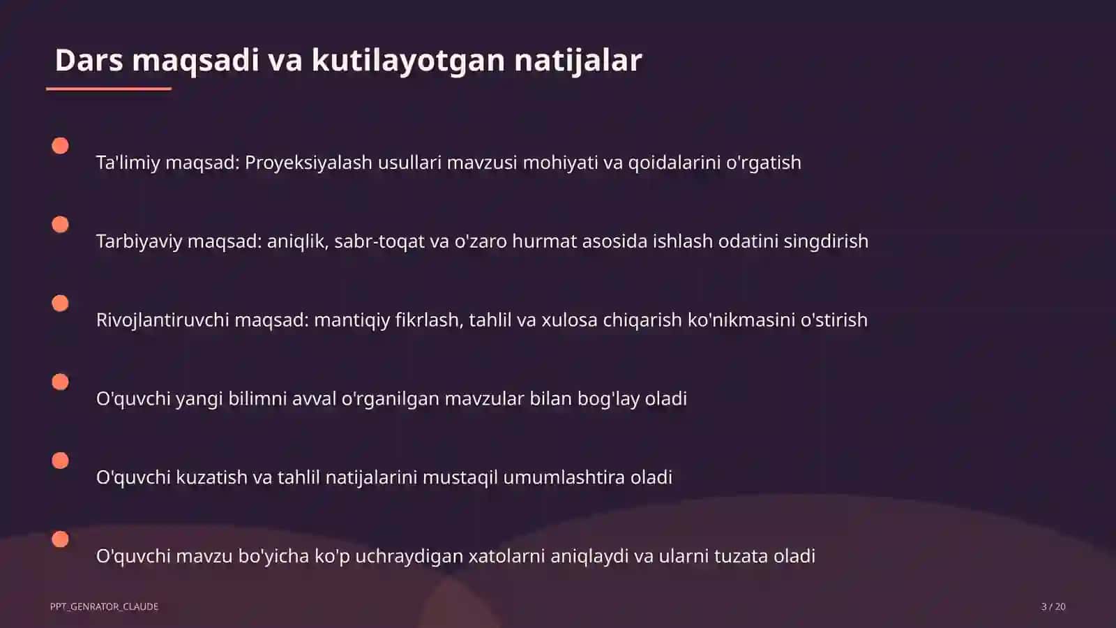 Proyeksiyalash usullari (8-sinf) 3
