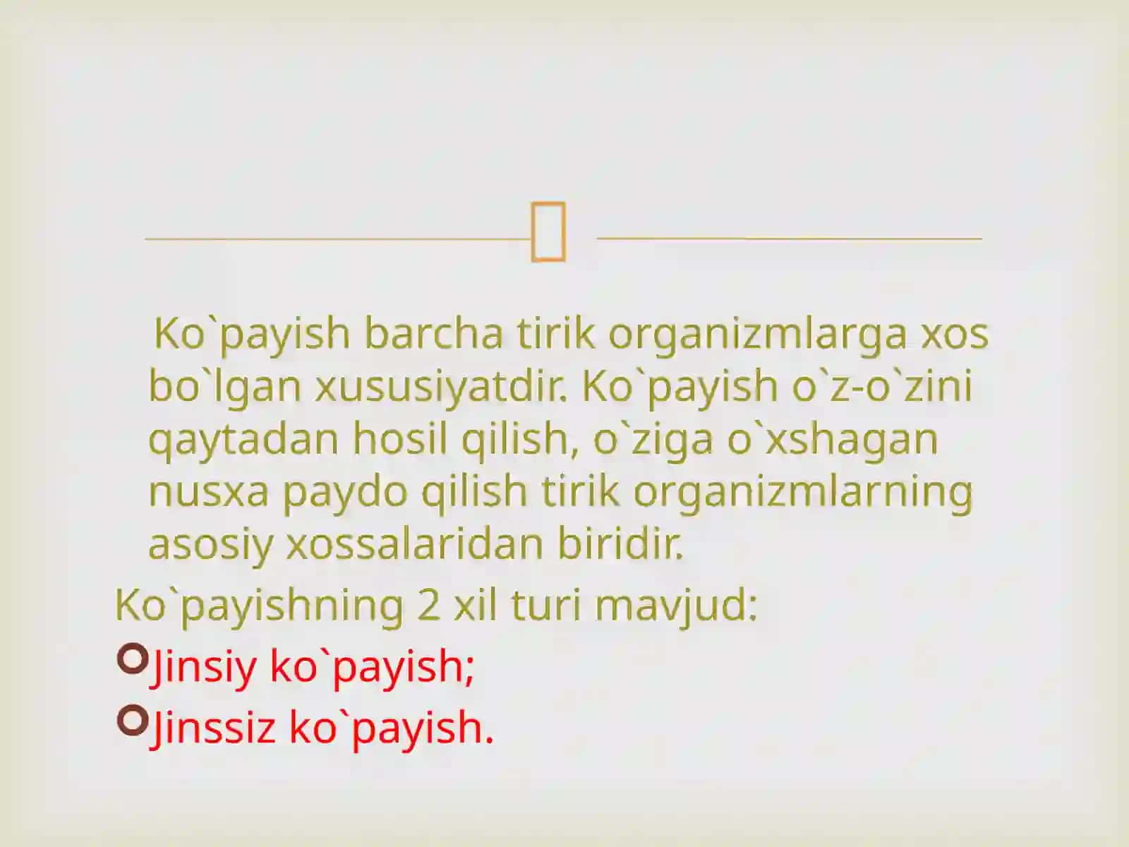 BIOLOGIYA YO’NALISHI MUSTAQIL ISHI 3