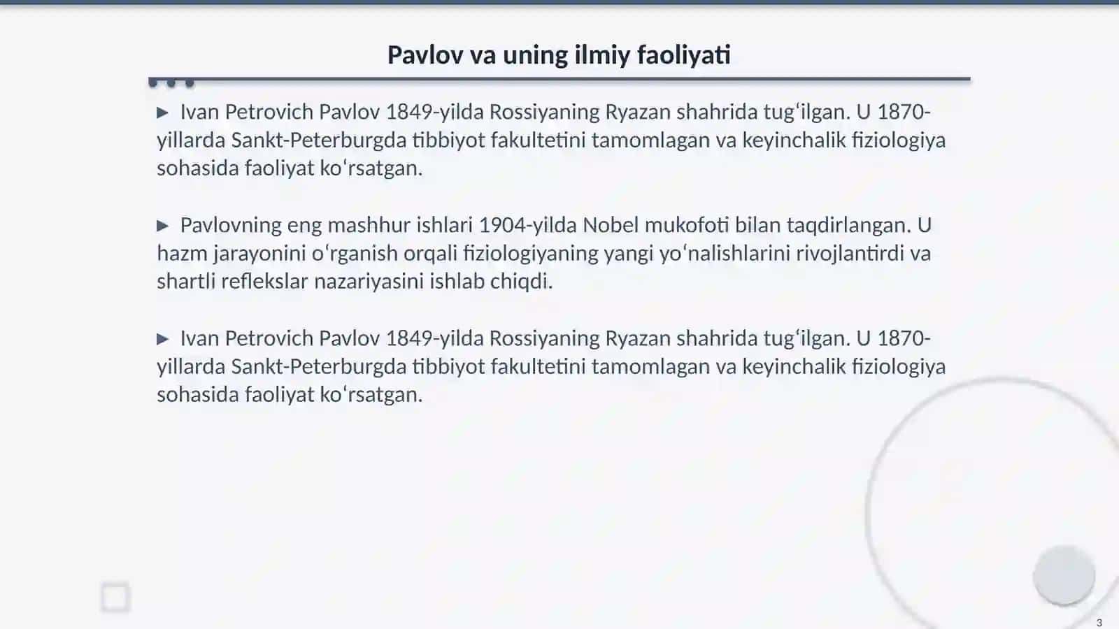 IP Pavlovning hazm soxasidagi ishlari 3