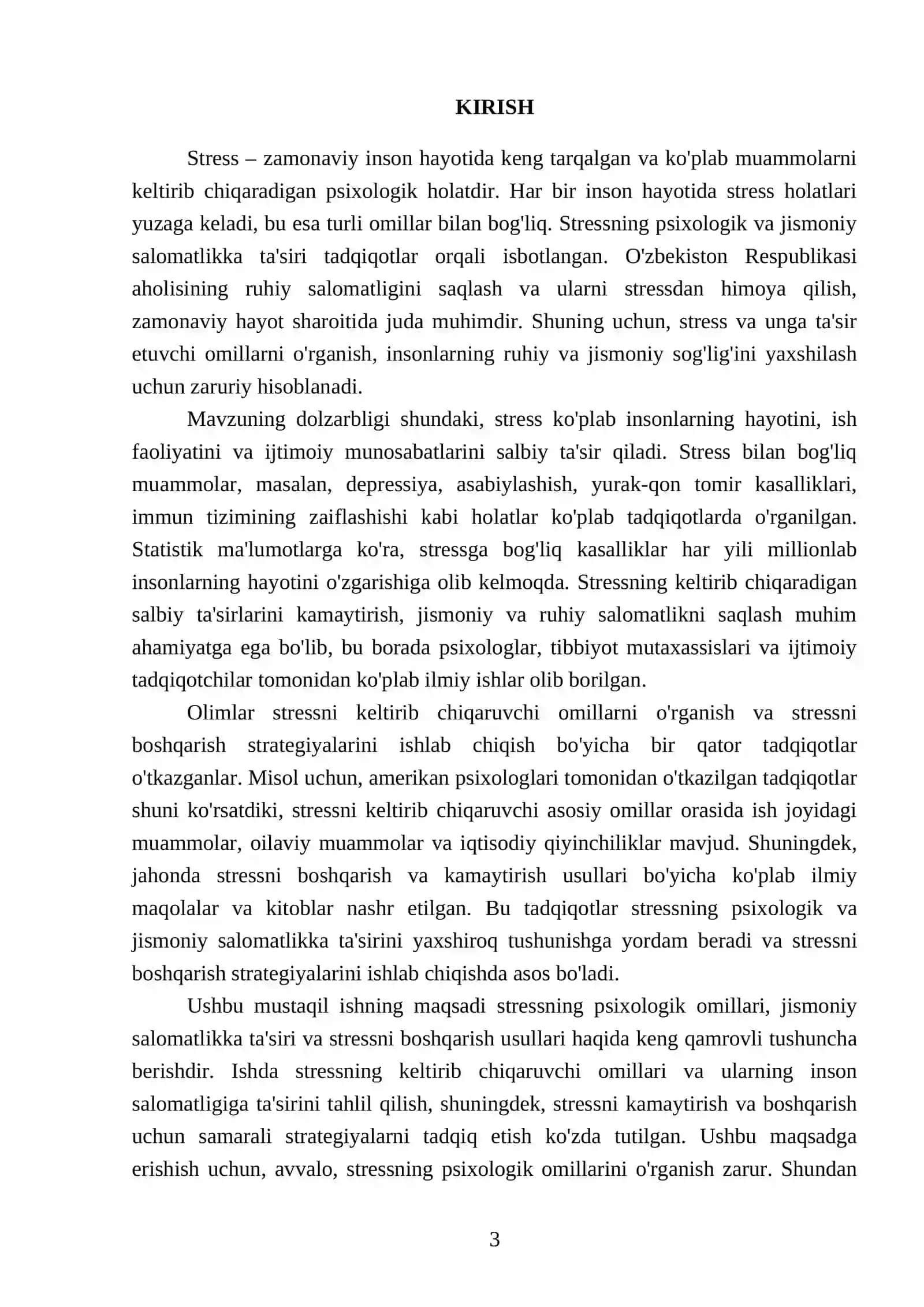 Stress va unga ta'sir etuvchi omillar 3