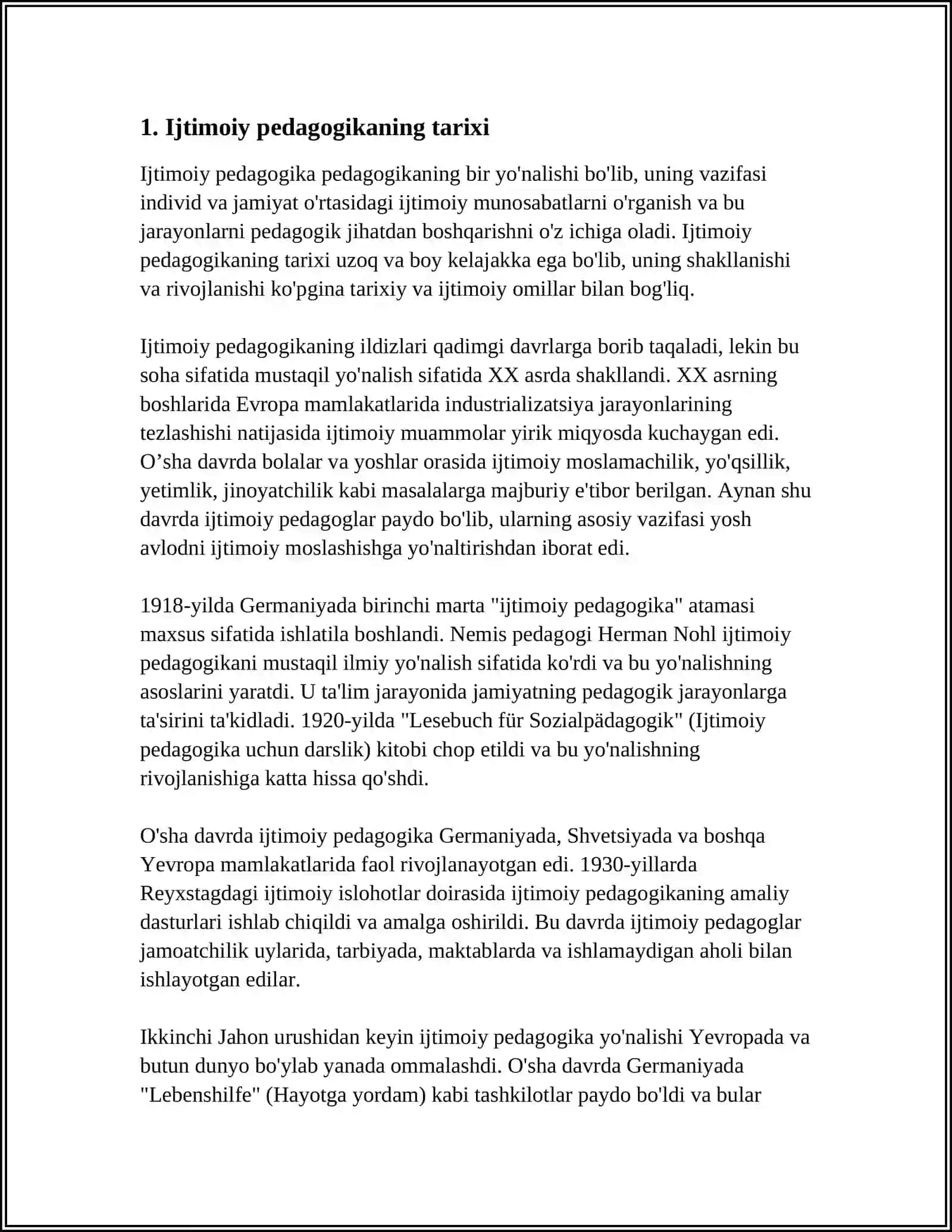 IJTIMOIY PEDAGOGIK FAOLIYAT PEDAGOGIKA FANI SOHASI SIFATIDA 3