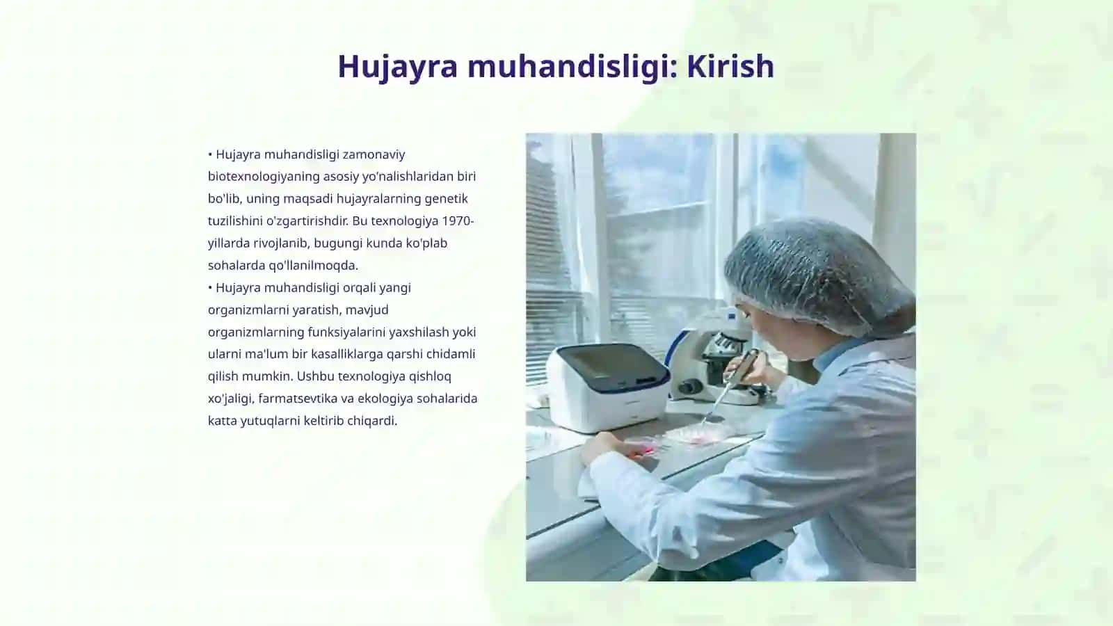 Hujayra muhandisligini qôllanishi 3