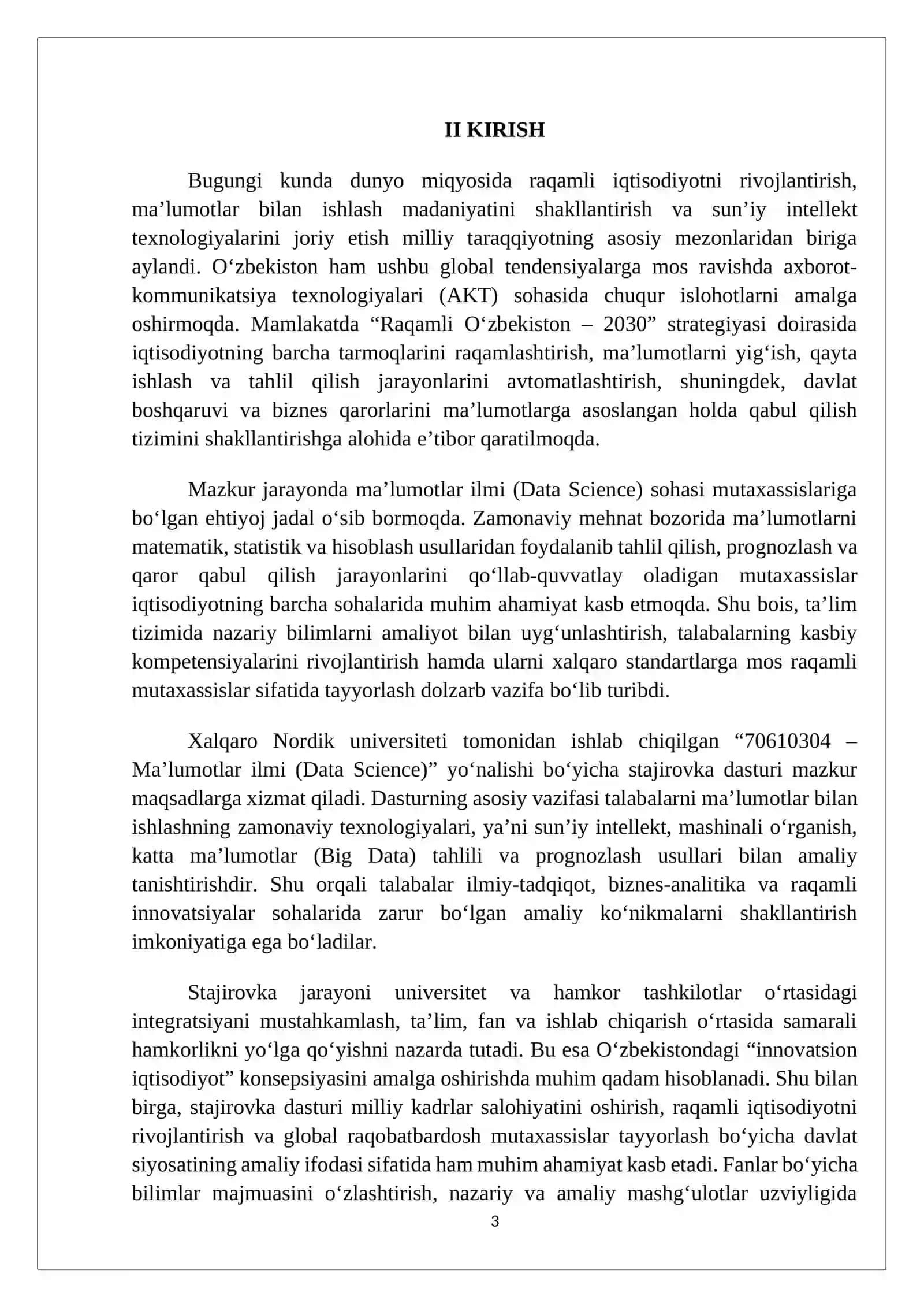 Ma’lumotlar tahlili modellari asosida universitet qabul jarayonlarini takomillashtirish yo‘llari. 3