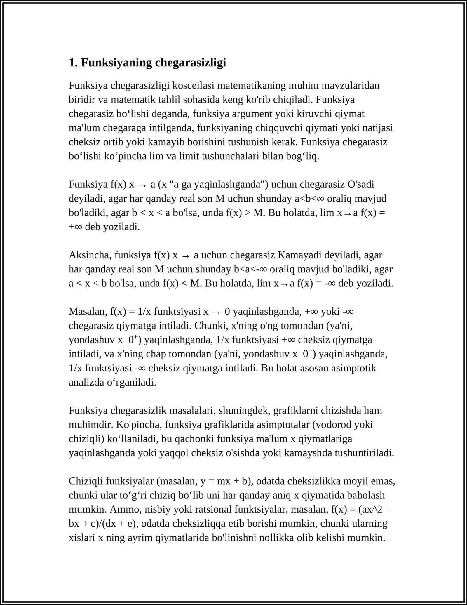 FUNKSIYANING UZLUKSIZ MODELI 3