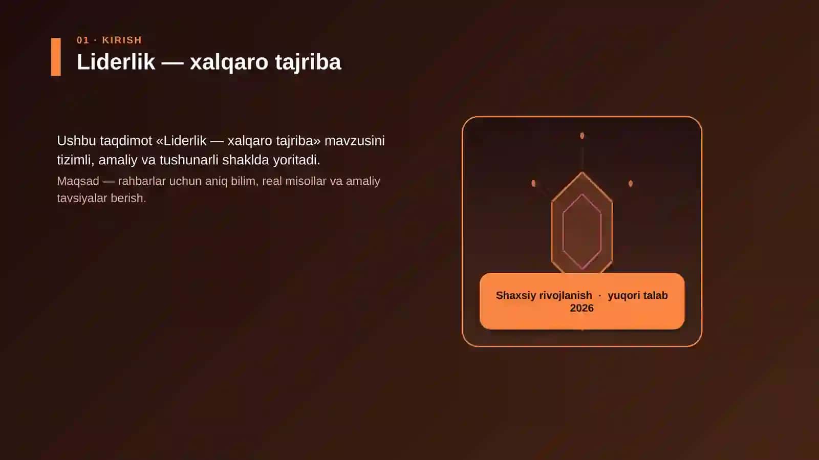 Liderlik — xalqaro tajriba 3