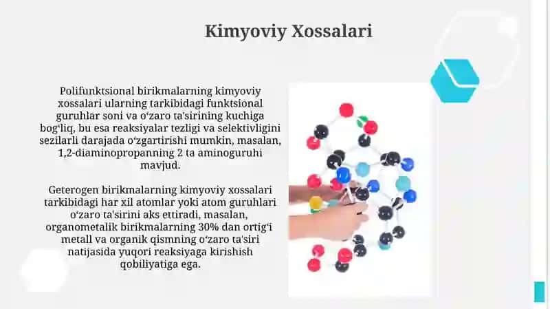 Getero va polifunksional birikmalar 3