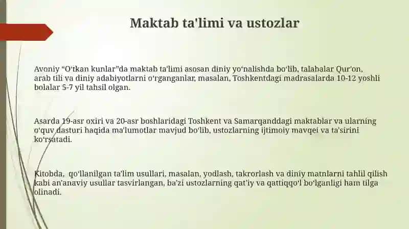 Oʻtkan kunlar 3