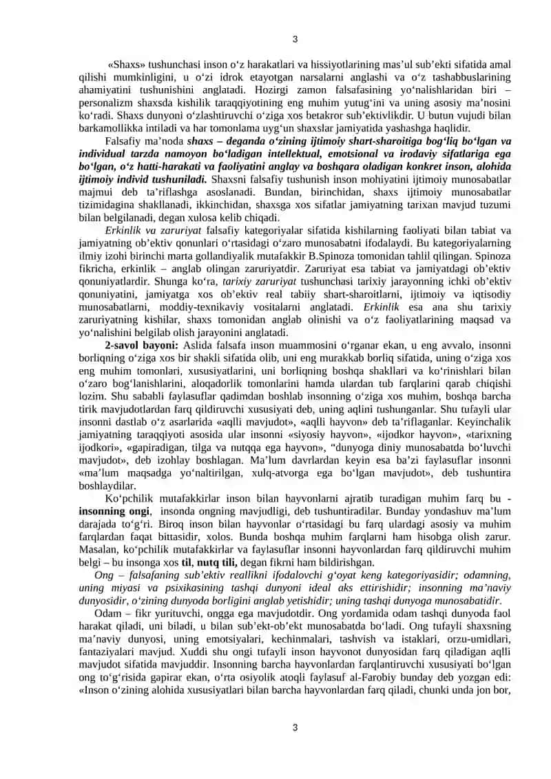 Inson falsafasi (Falsafiy antropologiya) 3