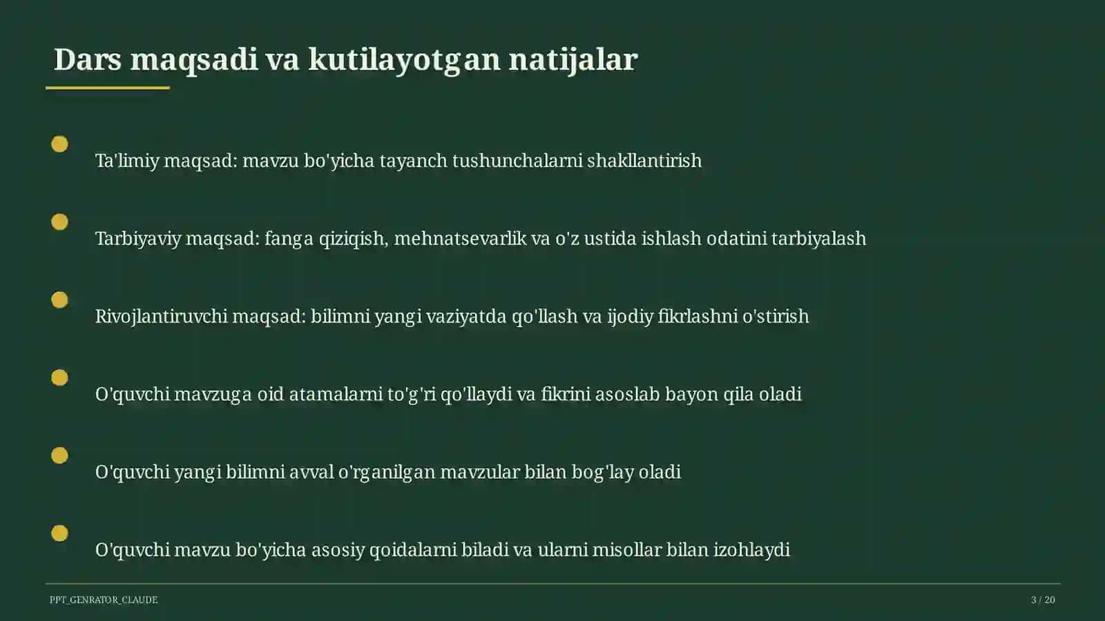 Koordinatalar metodi: to'g'ri chiziq va aylana tenglamalari (9-sinf) 3