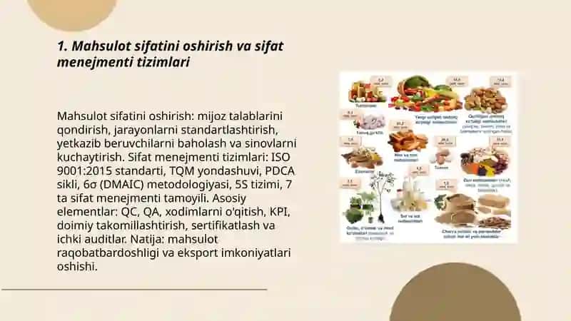 Mahsulotlarni ichki va tashqi bozorda raqobatbardoshliligini oshirish omillari 3