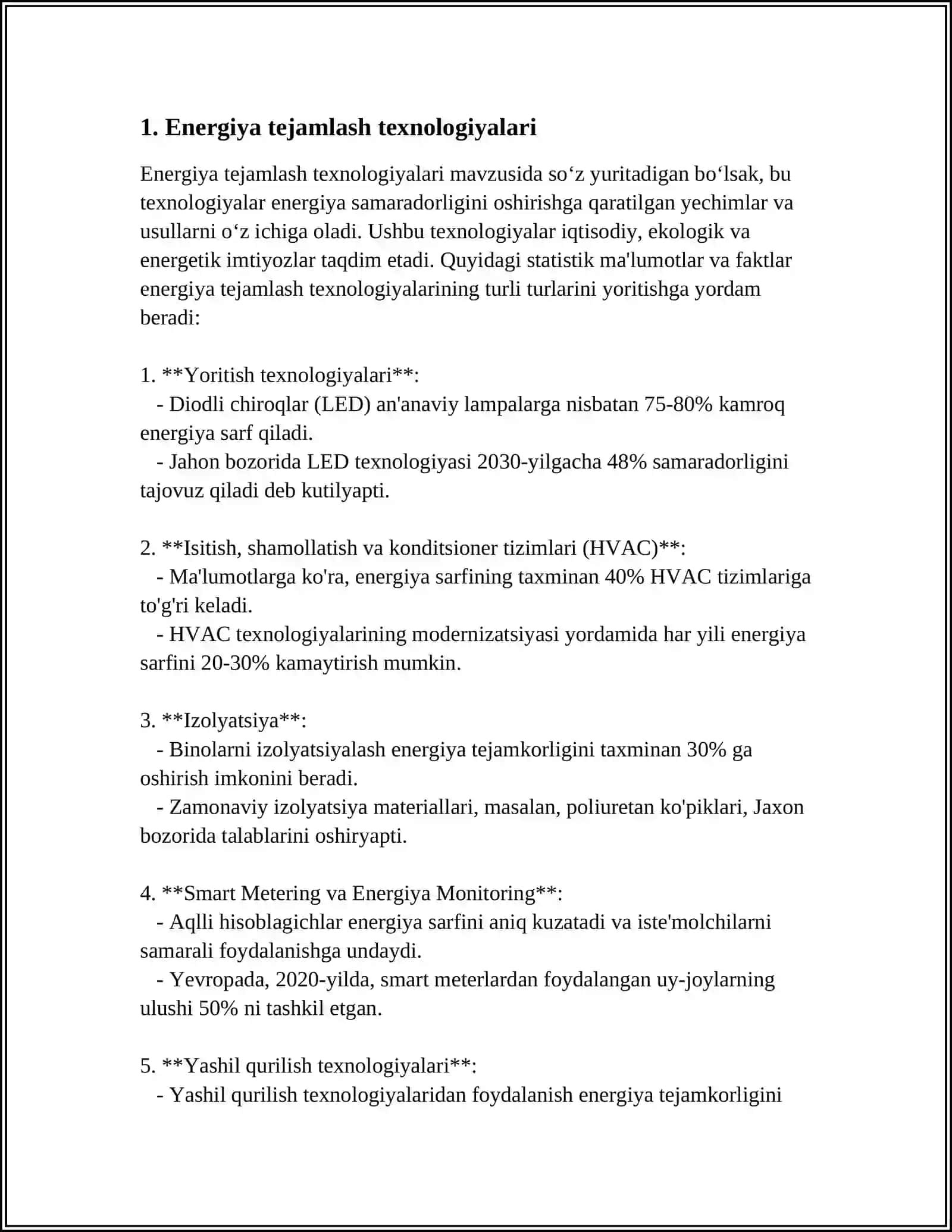 ISSIQLIK TAMINOTIDA ENERGIYA TEJAMKORLIKKA ERISHISH MASALALARI 3